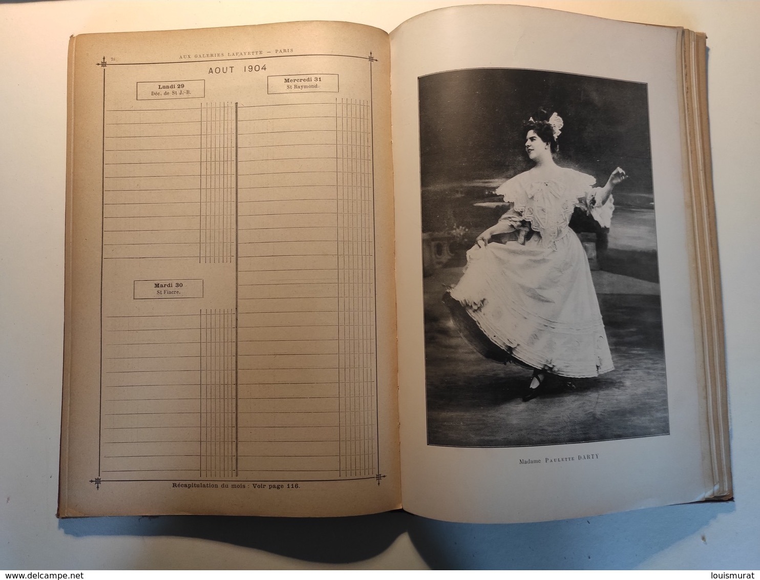 Agenda Buvard Des Galeries Lafayettes - 1904 - Nombreuses Illustrations Et Publicités - Non Annoté - Big : 1901-20