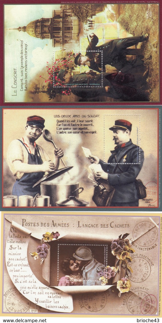 FRANCE - LOT DE 3 VIGNETTES HUMORISTIQUES - 2 AMIS DU SOLDAT-LANGAGE CACHETS POSTES DES ARMEES- LE CONSCRIT /6764 - Andere & Zonder Classificatie