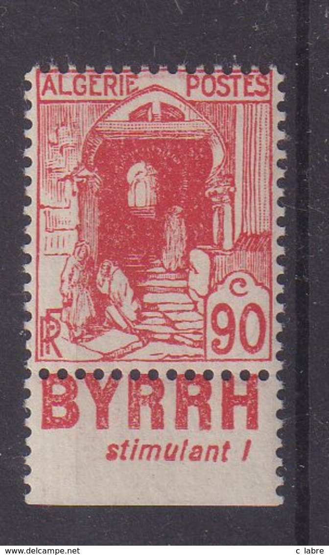 ALGERIE : N° 137Aa **. AVEC BANDE DE PUB . " BYRRH STIMULANT " . LUXE . SIGNE . 1938/41 . - Neufs