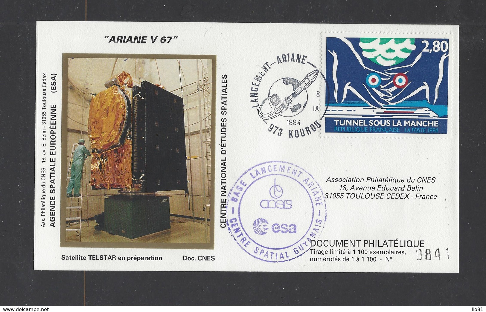 FRANCE.  Lancement  Ariane  V 67  KOUROU   8-9-94 - Europa