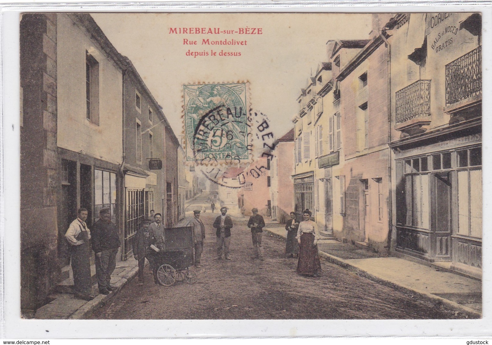 Côte-d'Or - Mirebeau-sur-Bèze - Rue Montdolivet Depuis Le Dessus - Mirebeau