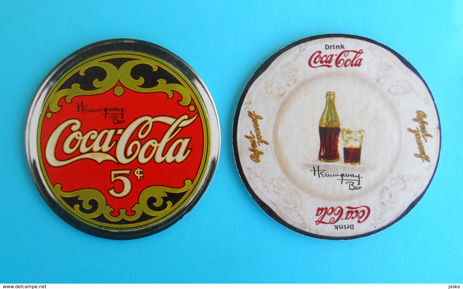 COCA-COLA .... Lot Of 2. Croatian Vintage Beautifull Cardboard Coasters * MINT CONDITION !!! - Posavasos (Portavasos)