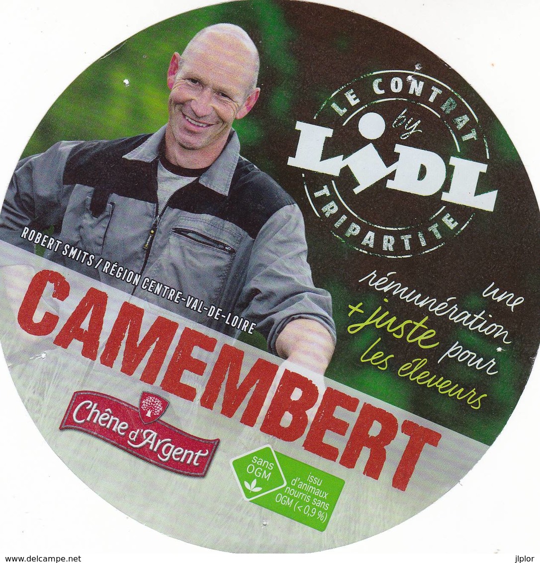 ETIQUETTE FROMAGE  CAMEMBERT -  LIDL  CHENE D'ARGENT -  FAB En Normandie - Formaggio