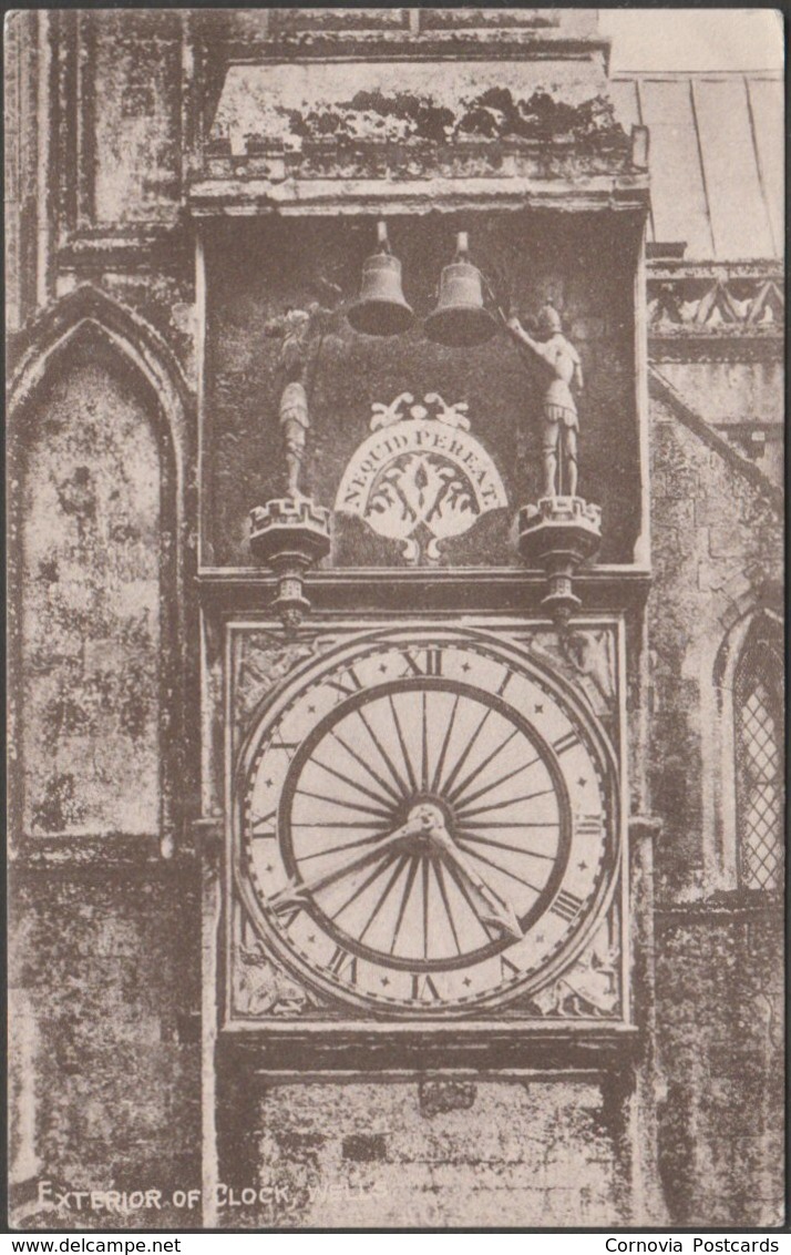 Exterior Of Clock, Wells, Somerset, C.1910 - Woodhams Postcard - Wells