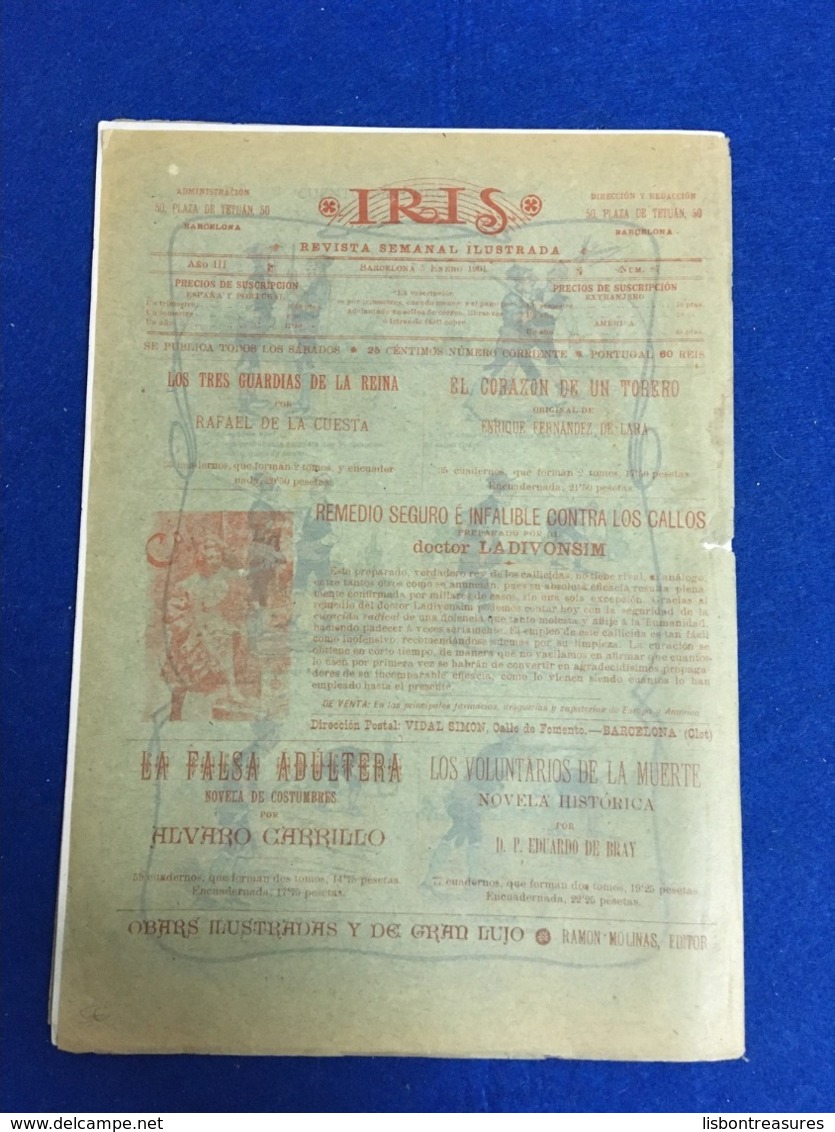 ANTIQUE SPAIN MAGAZINE IRIS 5 ENERO DE 1901 Nº 87 ARTS FASHION AND OTHERS THEMES - [1] Hasta 1980