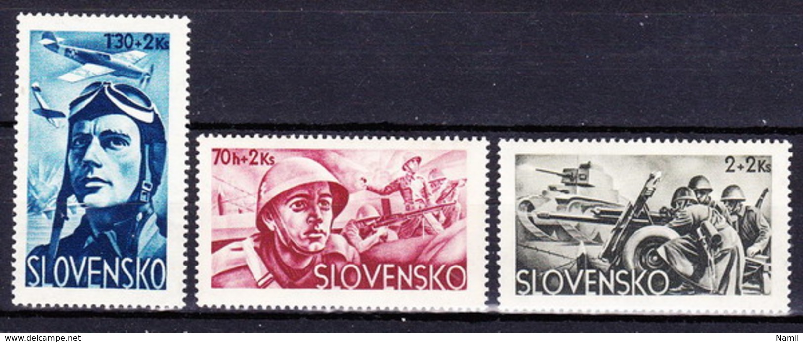 Slovaquie 1943 Mi 121-3 (Yv 87-9), (MNH)** - Unused Stamps