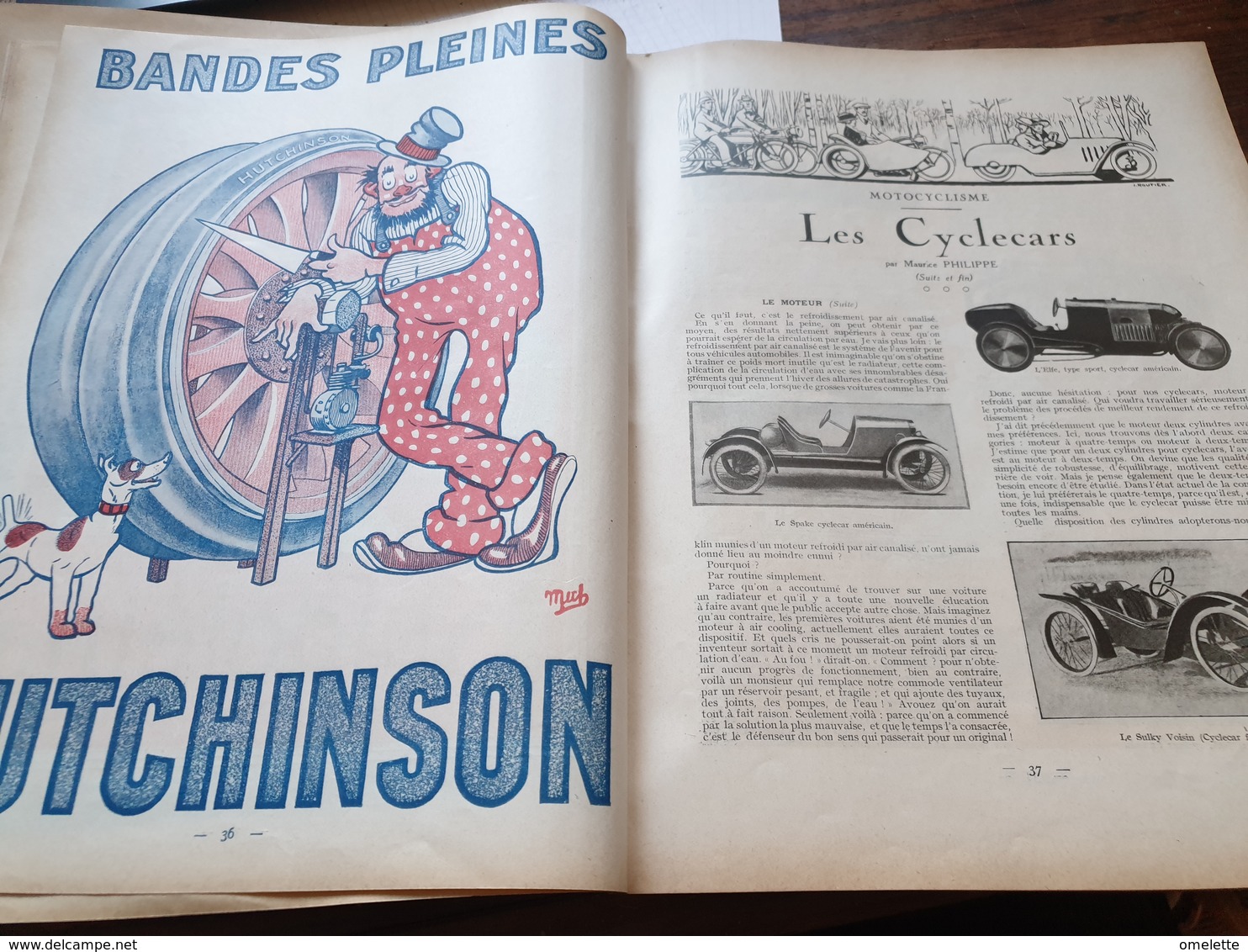 AUTOMOBILIA/ CARROSSERIEAVIONS/REFROIDISSEMENT / BINET/SPIDOLEINE/MICH /CYCLECARS  /FORD MOTOR CITY /HUILES/MOTOCULTURE