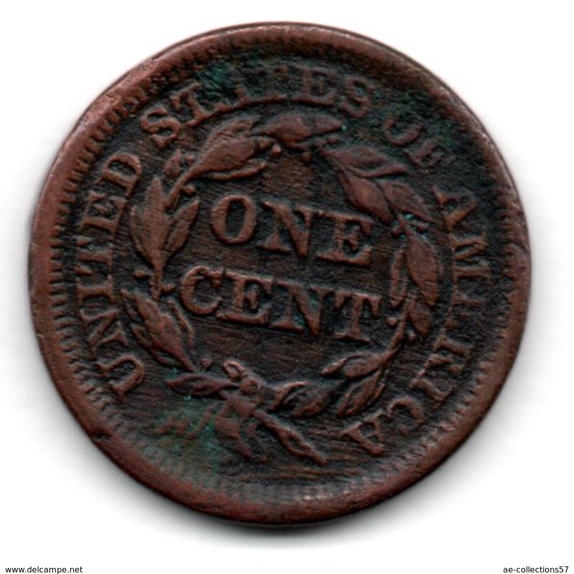 USA  -  1 Cent 1847  -  Km // 67  -- état  B+ - 1840-1857: Braided Hair