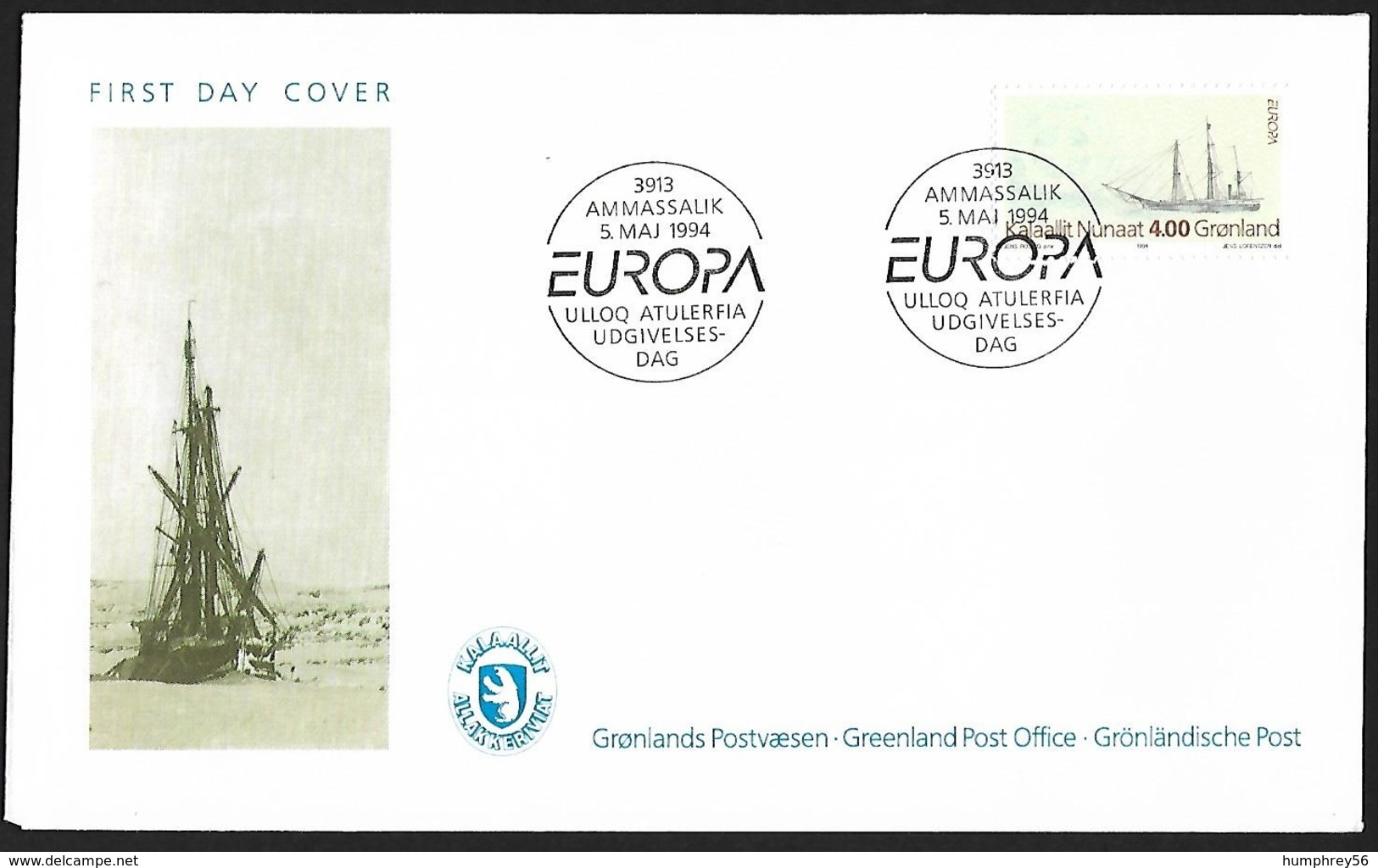 1994 - GRONLAND - FDC Europe + Michel 247 ["Danmark"] + AMMASSALIK - FDC