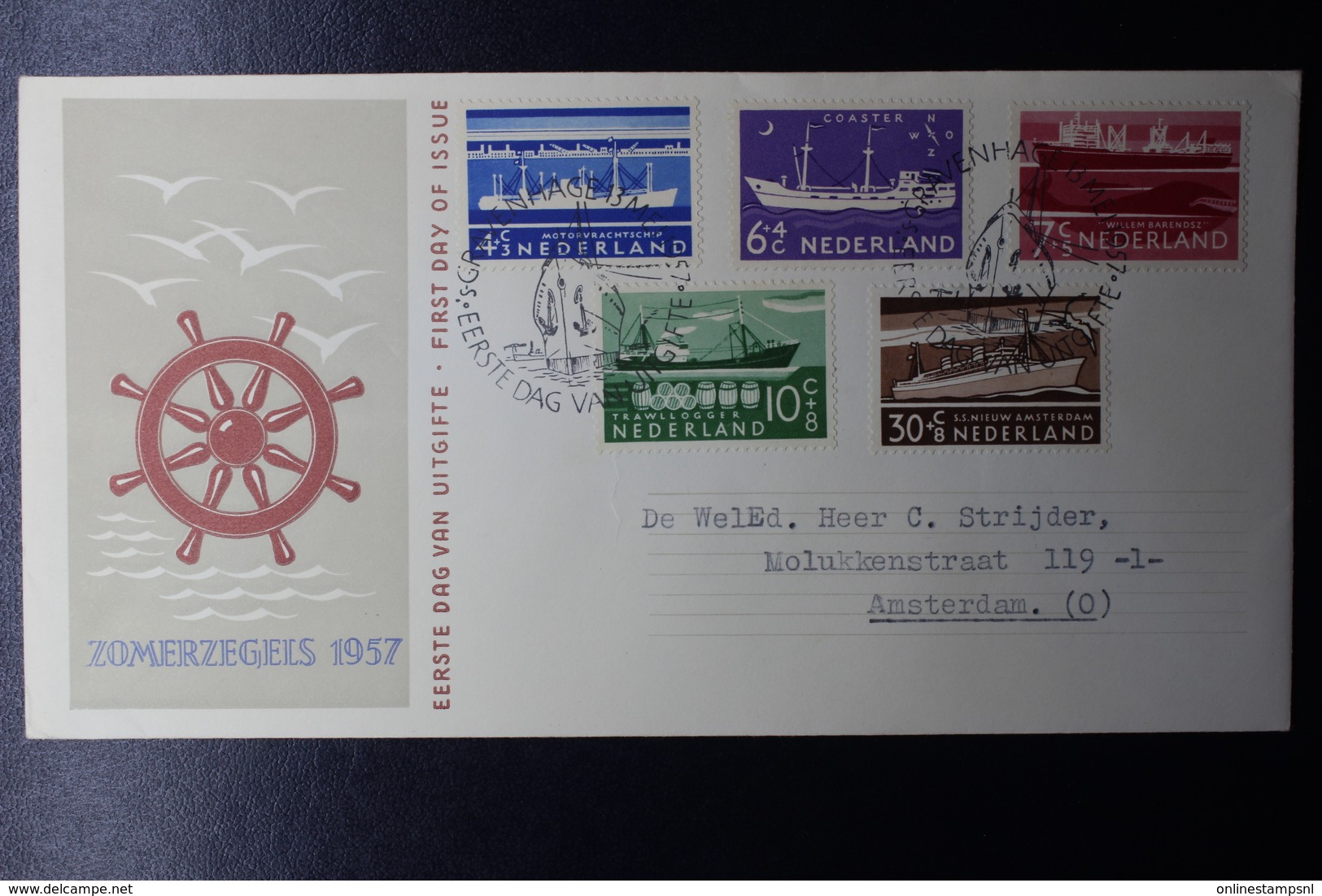 Netherlands: 13 Early FDC's Between 1953 - 1955  E15 And E43, With Typed Addresses CV NVPH 2020:  413 Euro - FDC