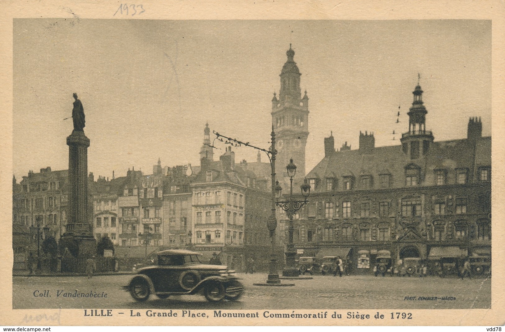 Lille Vandenabecle (petit éditeur Années 30) La Grand Place Rare  1933 TBE - Lille