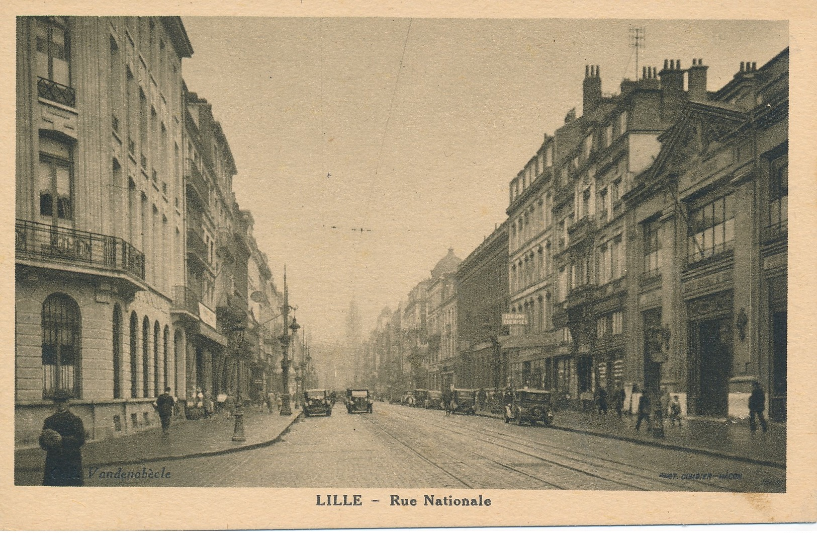 Lille Vandenabecle (petit éditeur Années 30) Rue Nationale Rare état Neuf - Lille