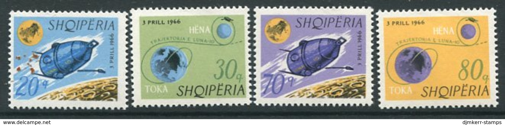 ALBANIA 1966  Luna 10 Moon Probe MNH / **  Michel 1067-70 - Albanië