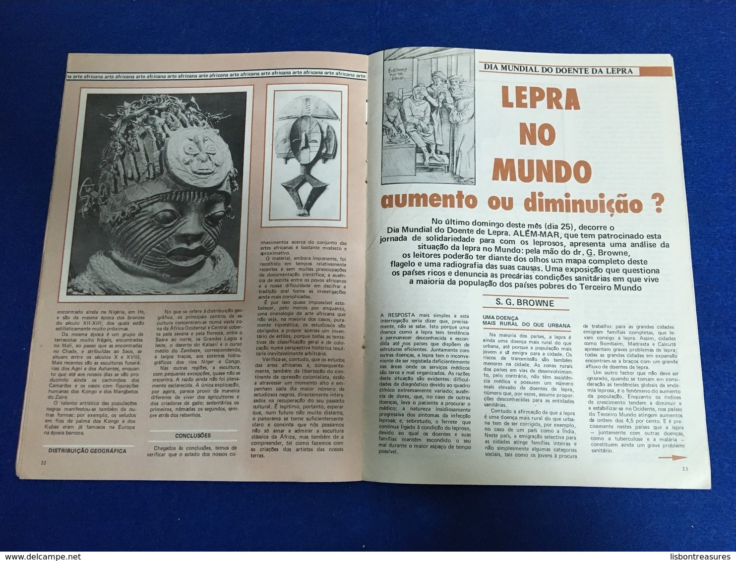 VERY RARE PORTUGUESE MAGAZINE ALEM MAR ABOUT AFRICAN ART " A ARTE AFRICANA " 1981 - Revues & Journaux