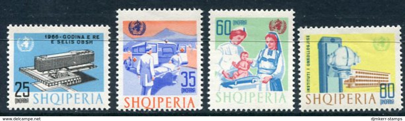 ALBANIA 1966 World Health Organisation MNH / **  Michel 1056-59 - Albanie