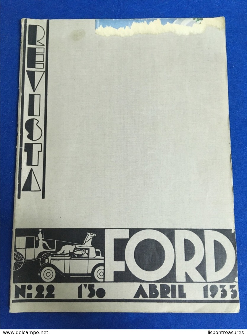 VERY RARE SPANISH MAGAZINE REVISTA FORD   Nº22 1933 W/ PHOTOS OF FORD CARS NEWS ABOUT WAR AND OTHERS - [1] Fino Al 1980