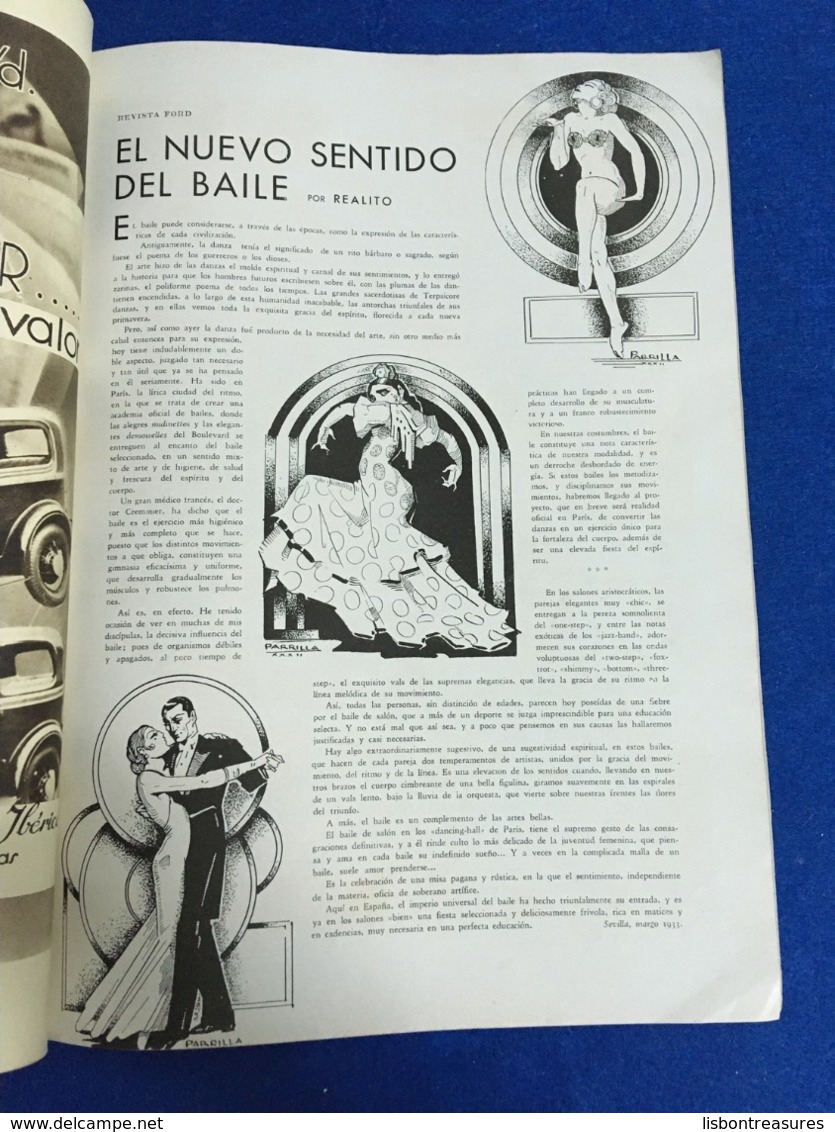 VERY RARE SPANISH MAGAZINE REVISTA FORD   Nº22 1933 W/ PHOTOS OF FORD CARS NEWS ABOUT WAR AND OTHERS - [1] Tot 1980