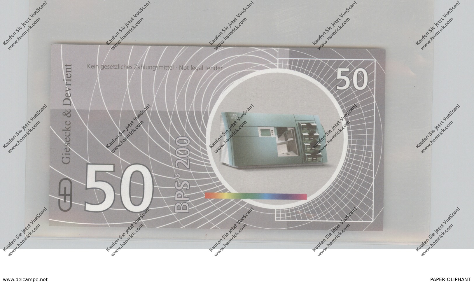 BANKNOTE - GERMANY, ATM TEST BANKNOTE, Giesecke & Devrient - [17] Falsos & Especimenes