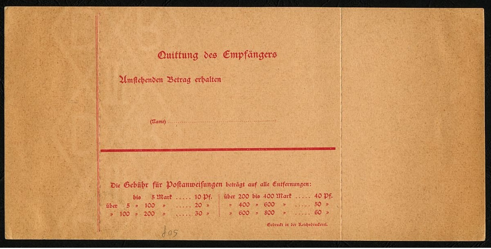 DT.REICH 1911, POSTEINLIEFERUNGSSCHEIN, A 35, KOMPLETT, UNVERWENDET - Autres & Non Classés