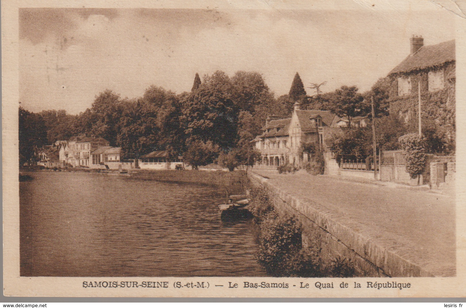 C. P. A - SAMOIS SUR SEINE - LE BAS SAMOIS - LE QUAI DE LA RÉPUBLIQUE - ESPARCIEUX - - Samois