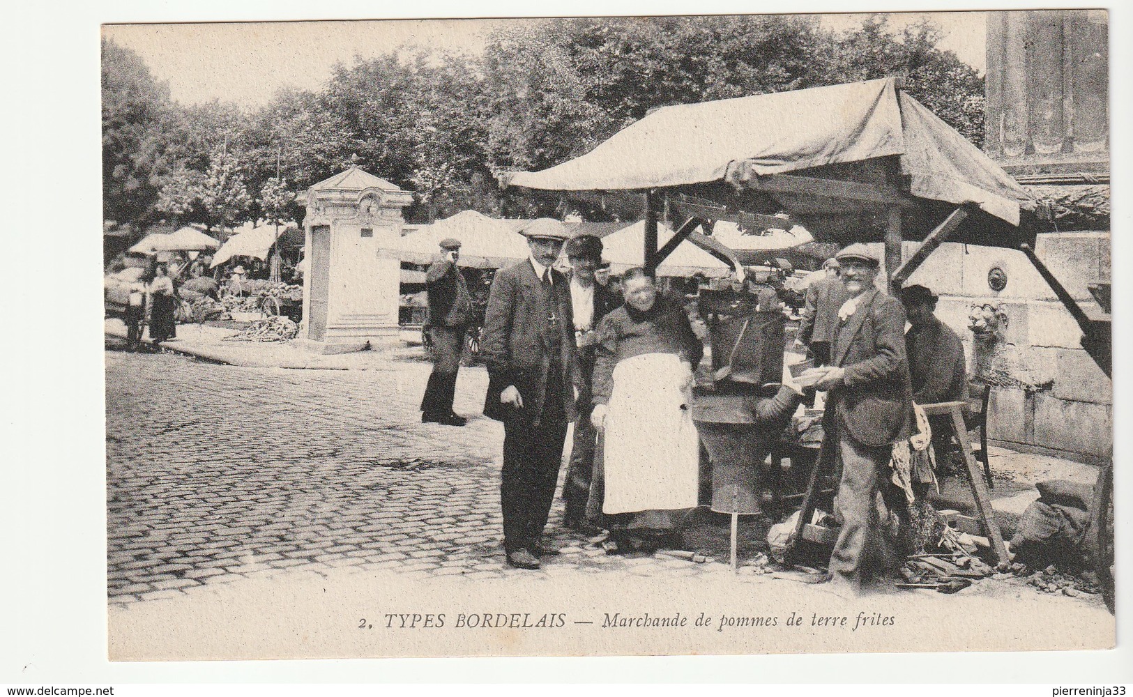 Bordeaux (Gironde) Types Bordelais , Métiers , La Marchande De Pommes De Terre Frites Et Clients , Gros Plan - Bordeaux