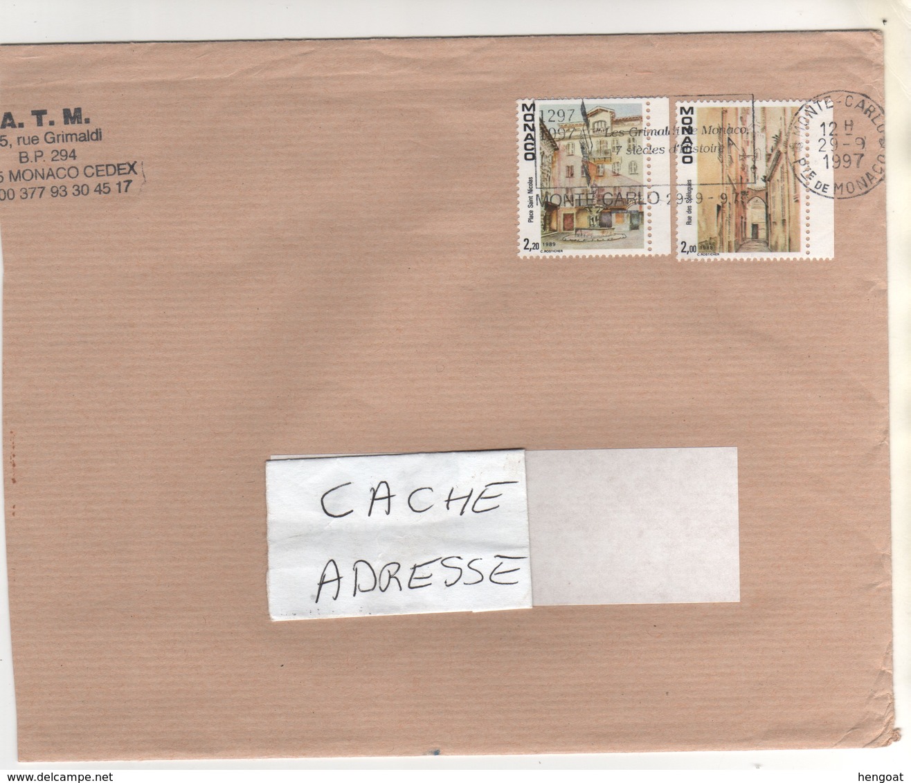 Beaux Timbres , Stamps Sur Lettre , Cover , Mail Du 29/09/1997 Pour La France - Cartas & Documentos