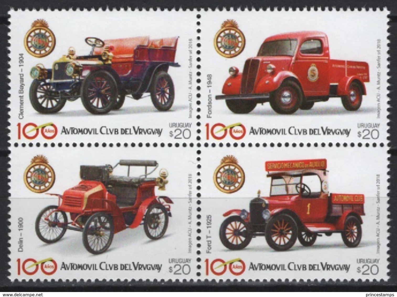 Uruguay (2018) - Set -  /  Cars - Voitures - Coches - Coches