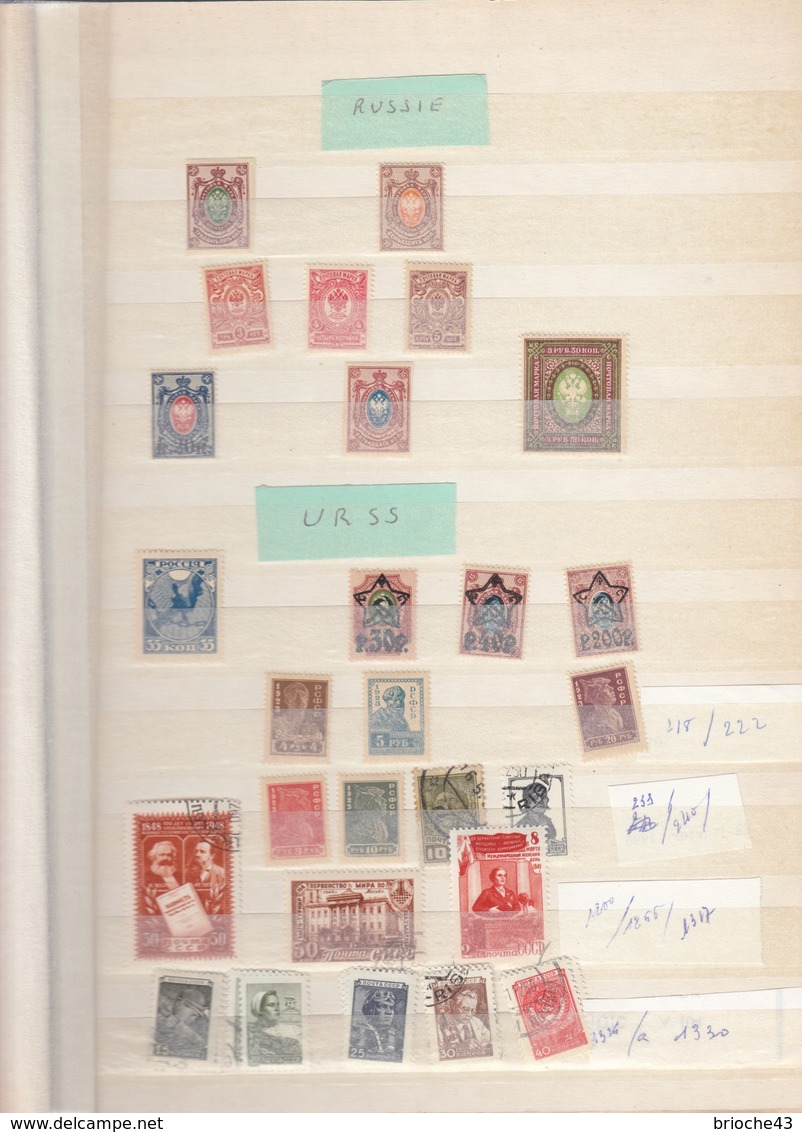 RUSSIA - URSS - GROS ALBUM DE RUSSIE OBLITÉRÉS - GRANDE QUANTITÉ DE TIMBRES ET FEUILLETS- 43 SCANS - MISE A PRIX 1€ /TBS - Collections (en Albums)