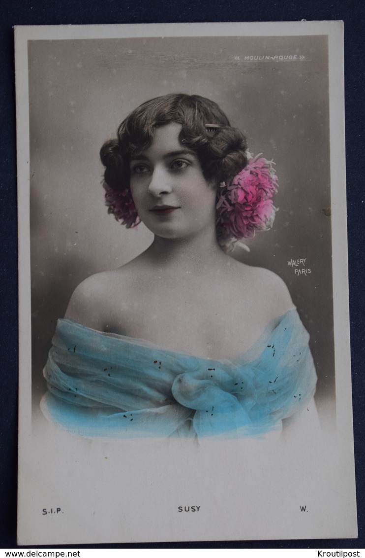 OLD POSTCARD - Danseuse - SUSY - MOULIN ROUGE -  Photo Walery- Kabarett - Kabarett