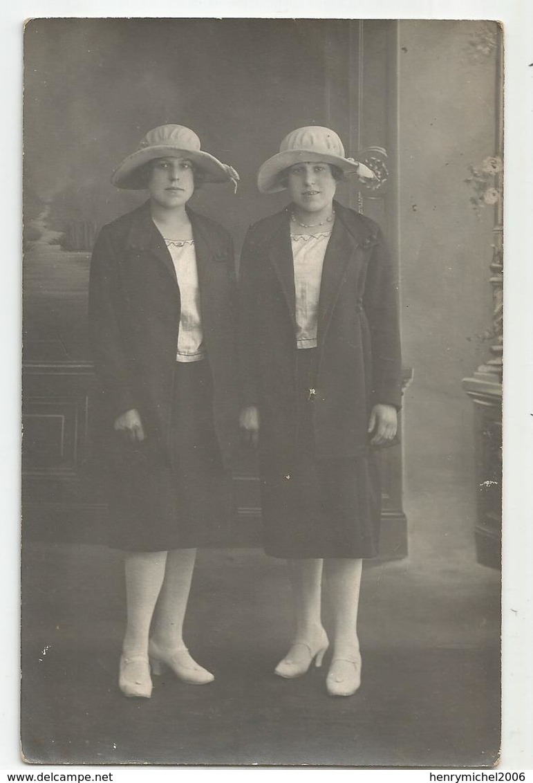 Carte Photo Mellet Le Havre 112-114 Rue De Normandie Femmes écrit  Soeurs Jumelles Nommées - Zu Identifizieren