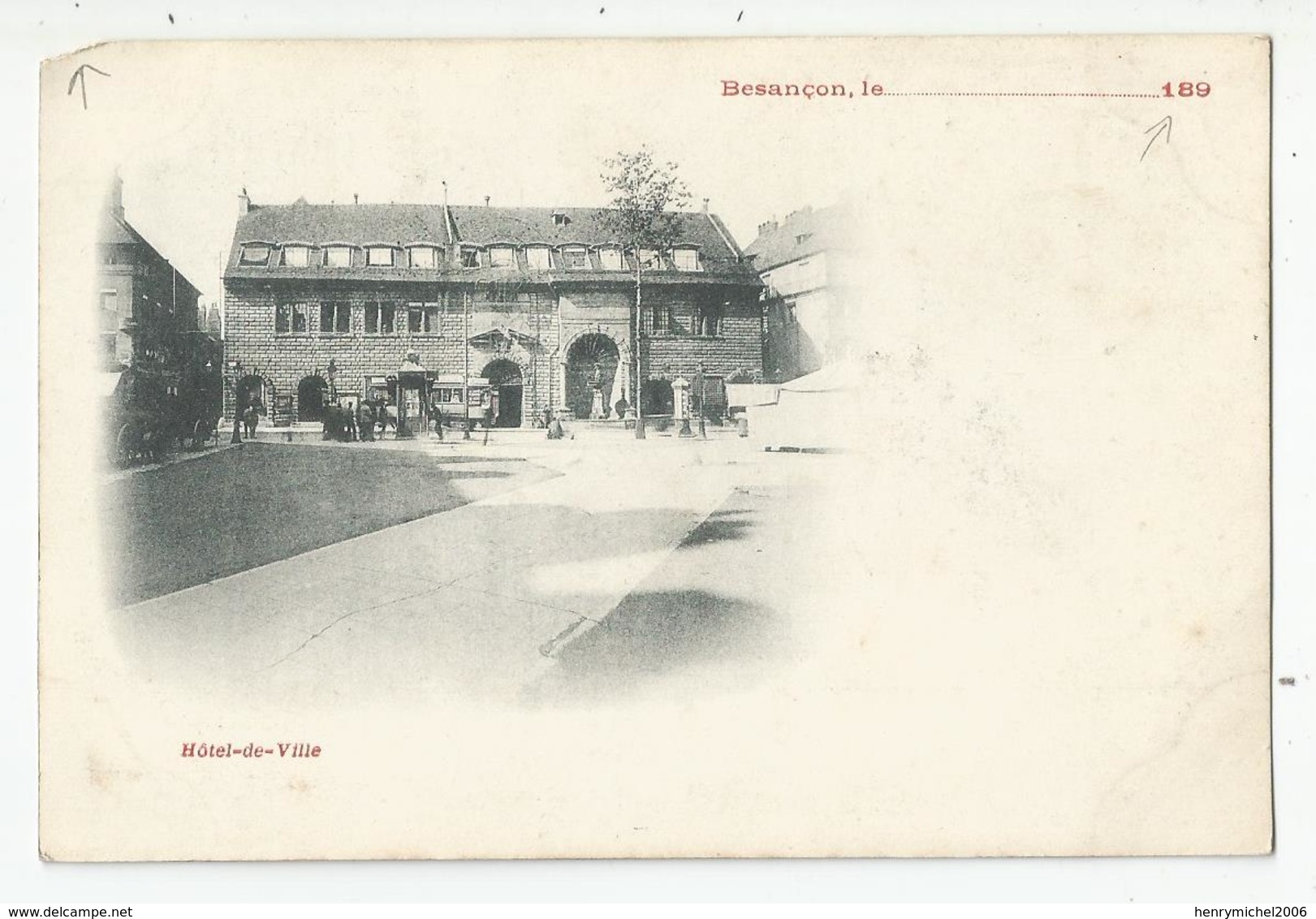 25 Doubs Besançon Hotel De Ville Carte Avant 1900 ; 189.. - Besancon