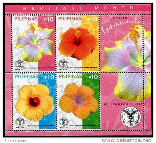 Philippines - Pilipinas (2015) - Block -  /  Flowers - Orchids - Blooms - Fleurs - Blumen - Fiori - Flores - Orchidee