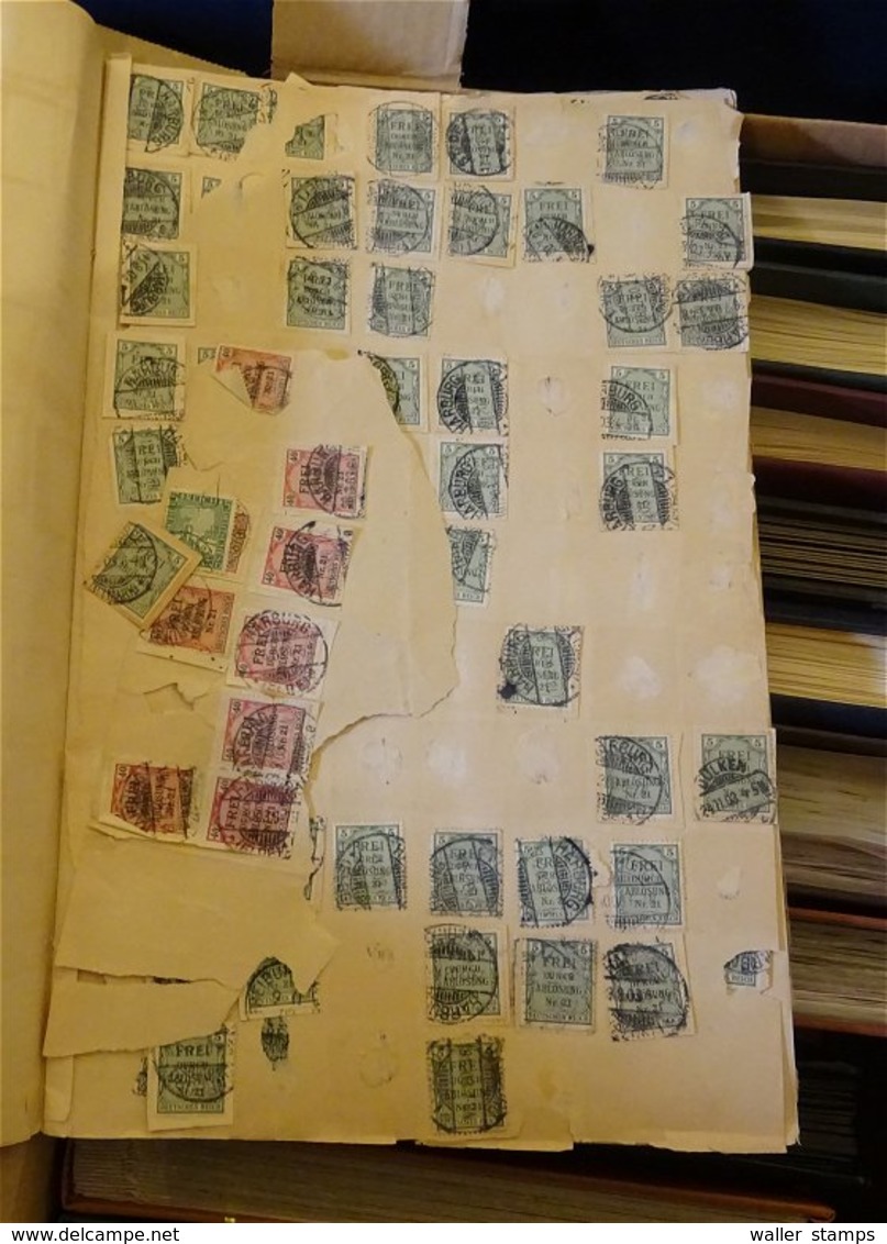 Lot With German Stamps In Albums FREE SCHIPPING IN THE EUROPEAN UNION - Kilowaar (min. 1000 Zegels)