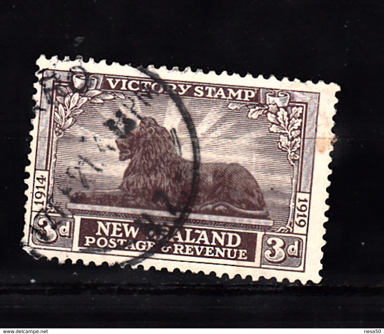 Nieuw-Zeeland 1920 Mi Nr 158, Leeuw. Lion - Used Stamps