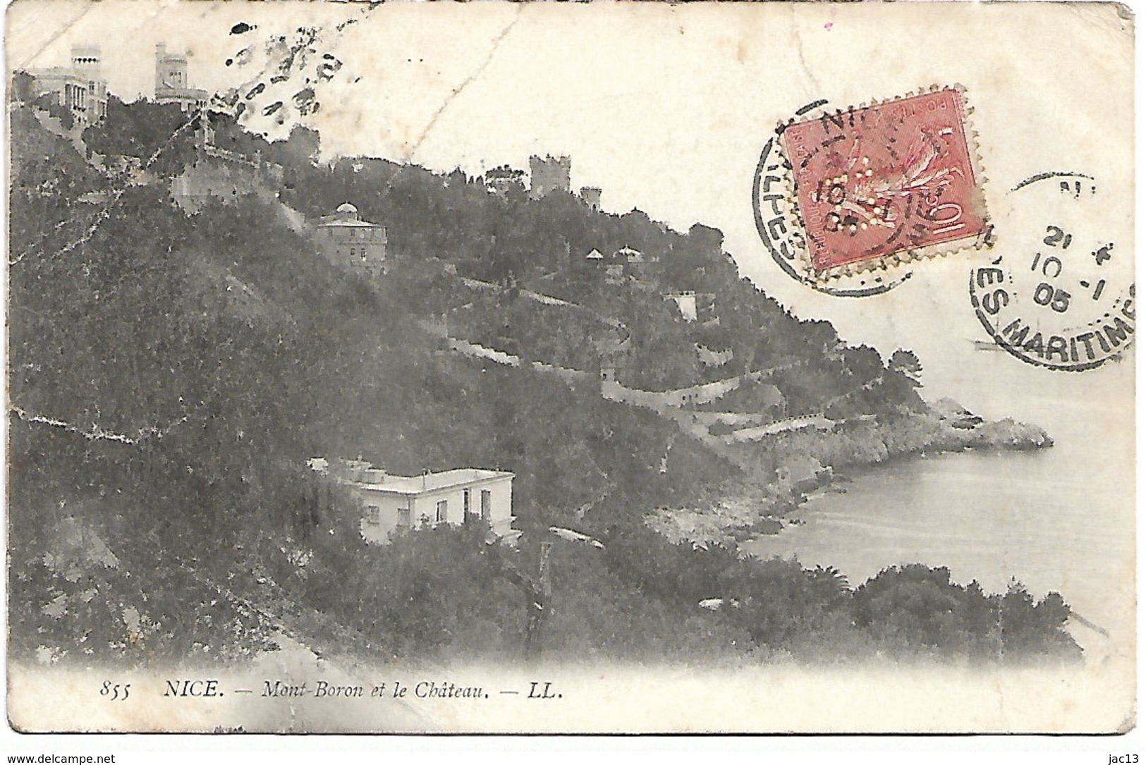 L170A_164 - Nice - 855 Mont-Boron Et Le Château - Timbre Perforé CL - Other & Unclassified