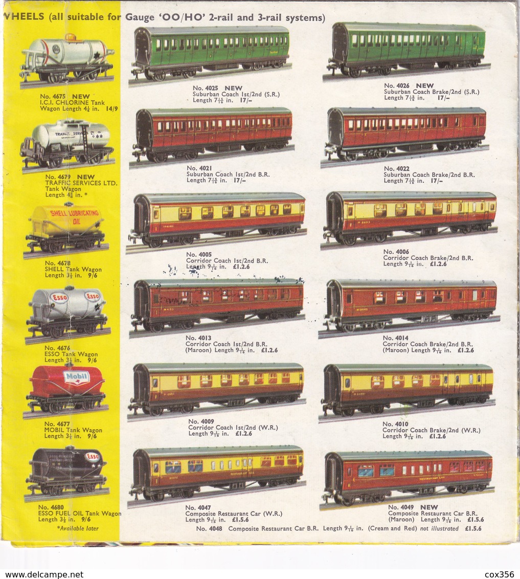 Revue Dépliant HORNBY DUBLO Electric Trains - Crafts