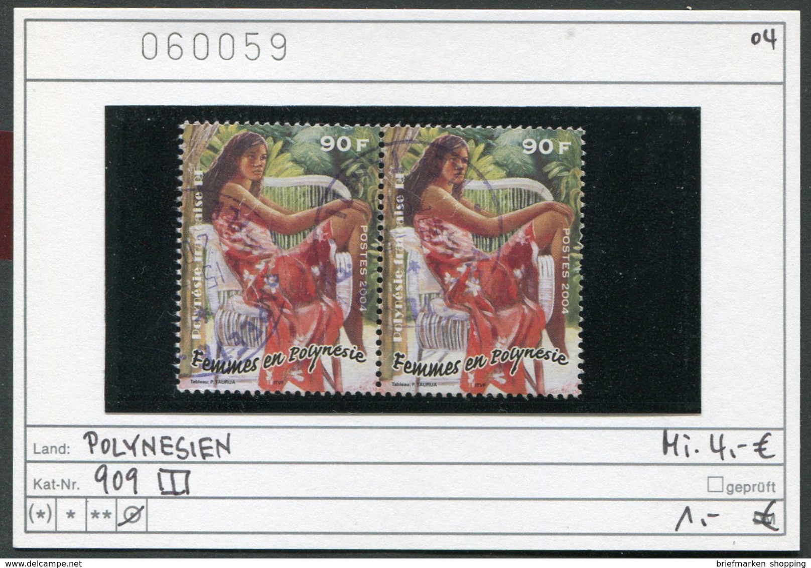 Frz. Polynesien - Polynésie Francaise - Michel 909 Im Paar / Pair- Oo Oblit. Used - Used Stamps