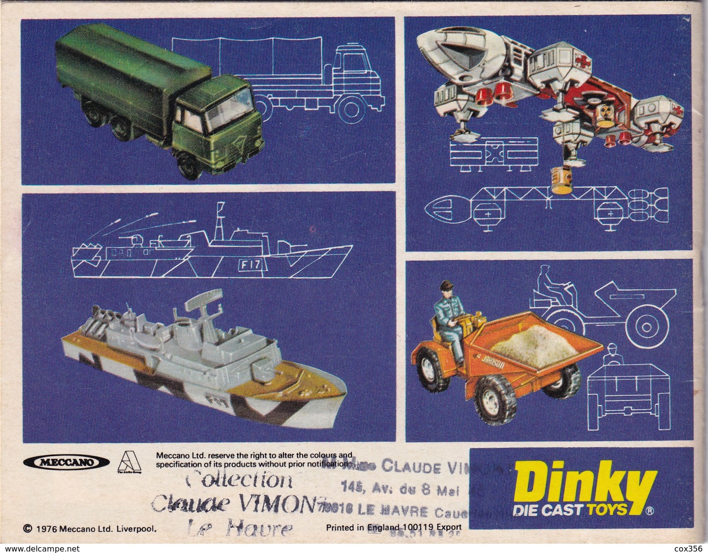 DINKY TOYS CATALOGUE DINKY DIE CAST TOYS N 12