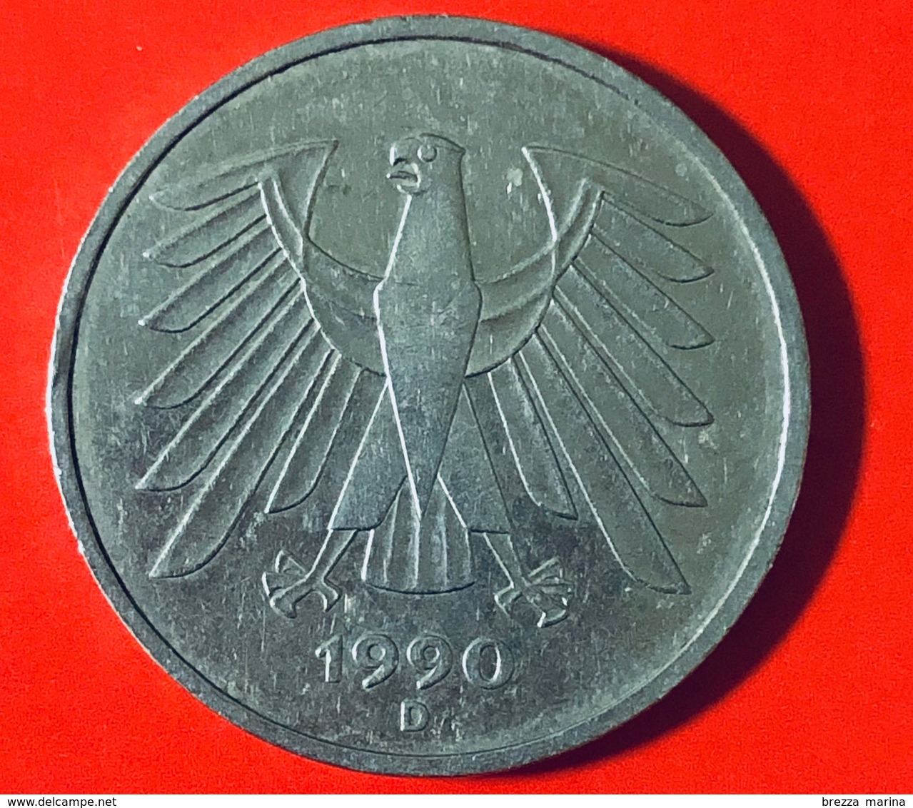 GERMANIA - 1990 - Moneta - Aquila - 5 Marchi  - 5 DM - 5 Mark