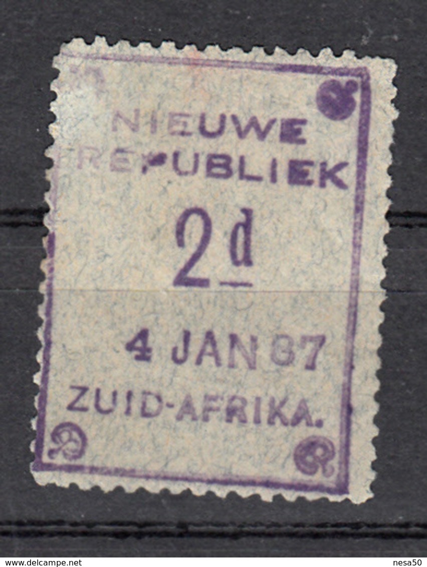 Zuid Afrika , Nieuwe Republiek, 1886 Mi Nr 21, Datum 4-1-1887 - Nuova Repubblica (1886-1887)