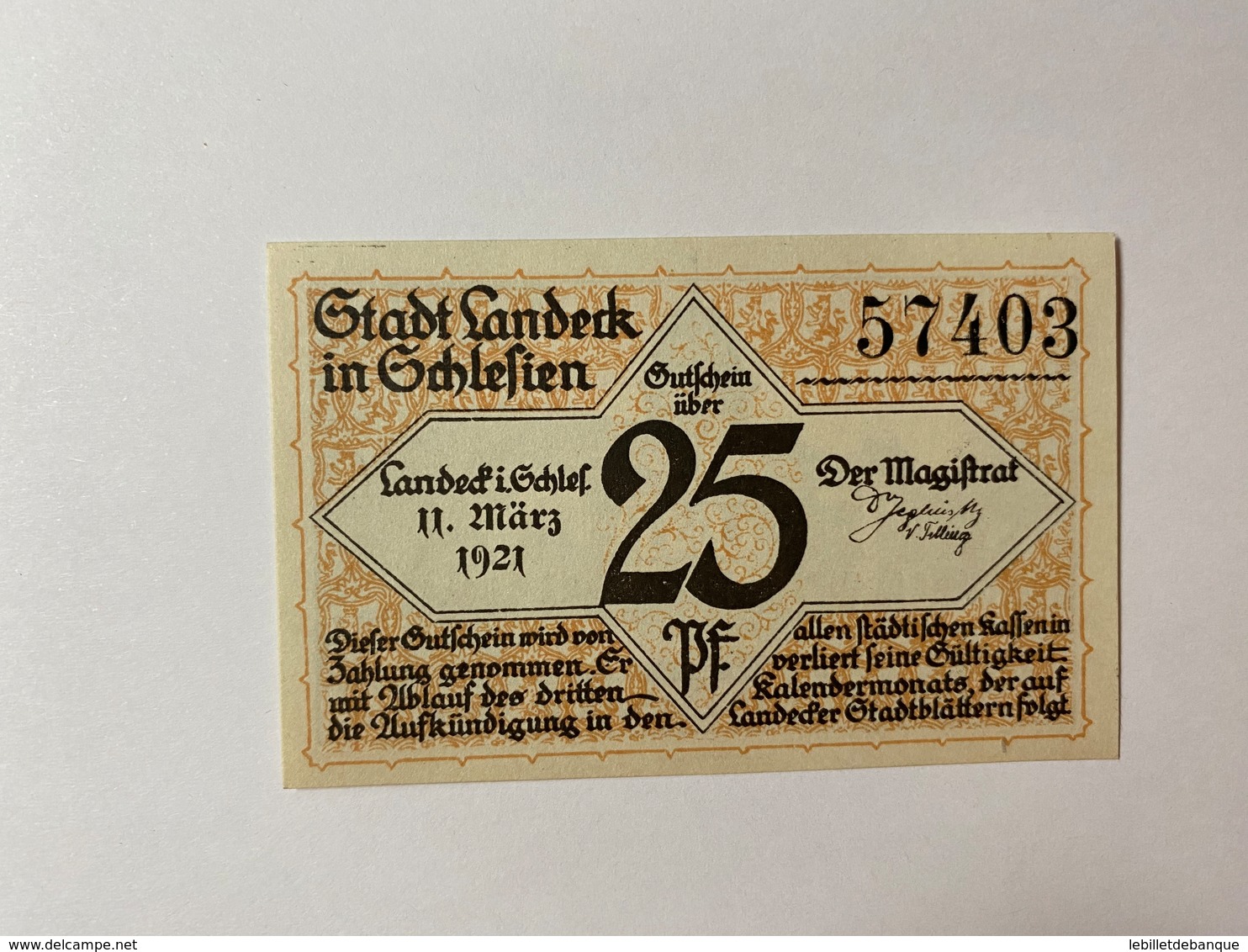 Allemagne Notgeld Landeck 25 Pfennig - Collections