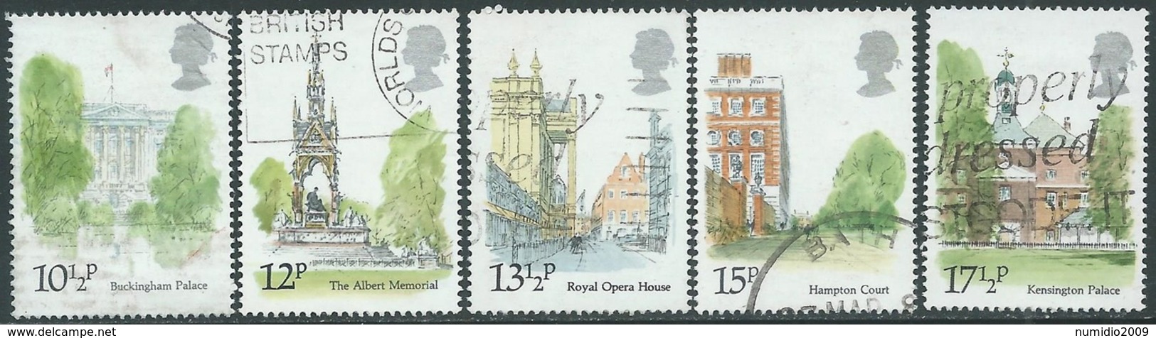 1980 GRAN BRETAGNA USATO EDIFICI STORICI DI LONDRA - RC7-5 - Usati