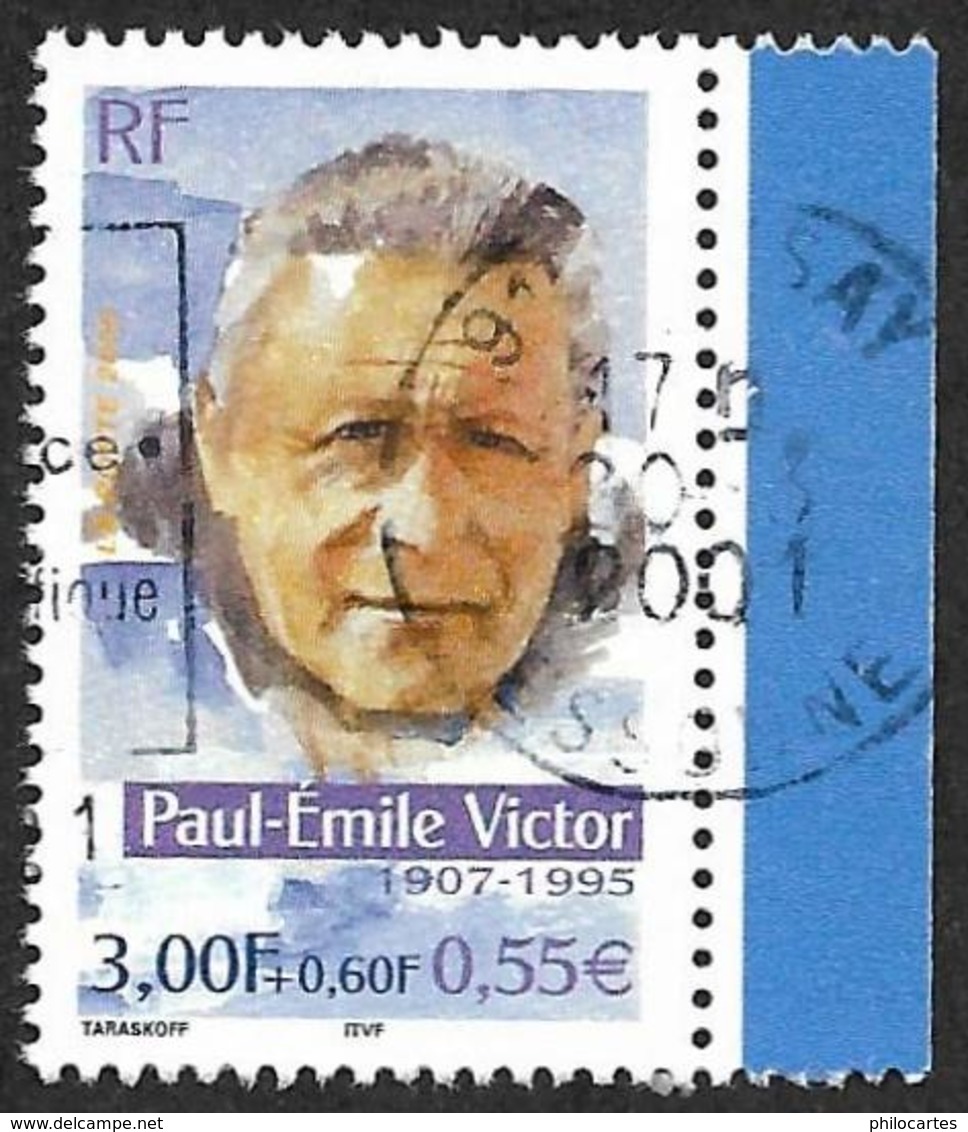 FRANCE  2000 -  Y&T  3345-   Paul-Émile Victor -  Oblitéré - Used Stamps
