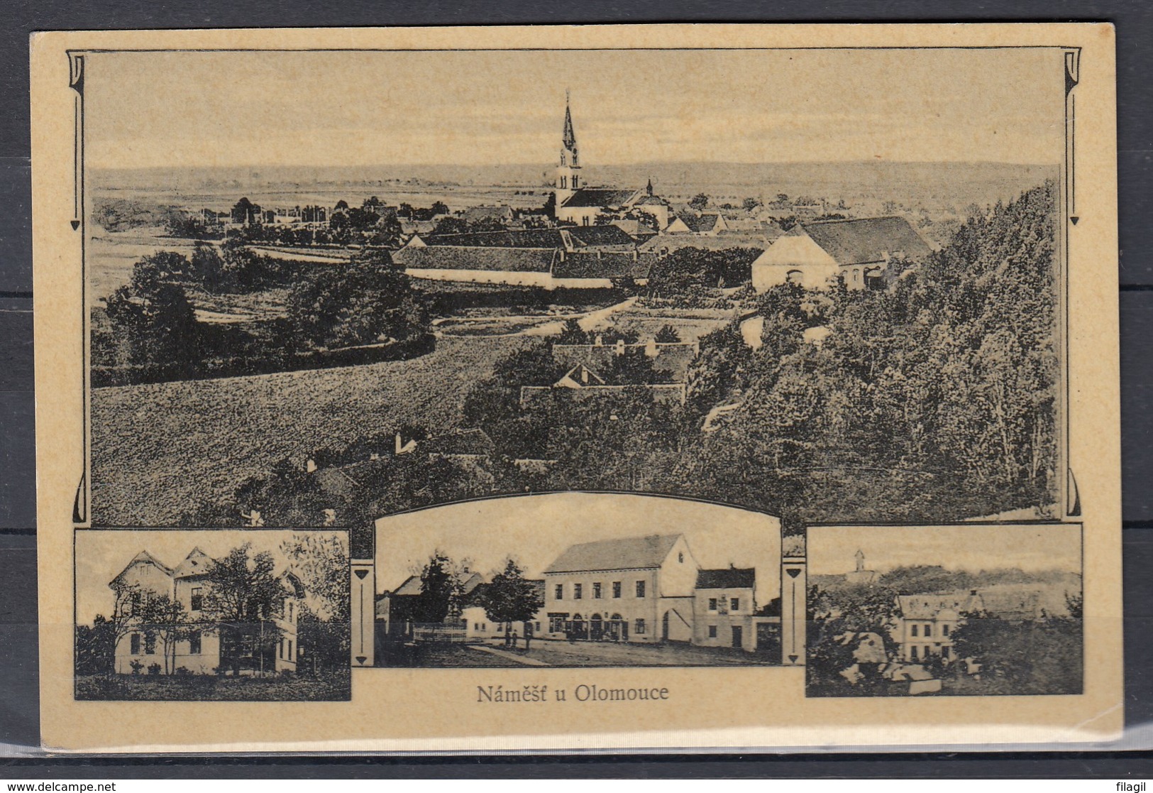 Postkaart Van Olomouce Naar Prag K.U.K. Militarzensur Olmutz  (799) - Sonstige & Ohne Zuordnung