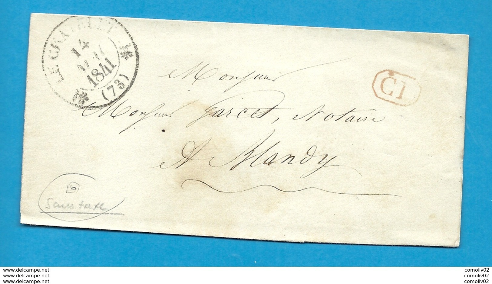 Seine Et Marne - Chatelet En Brie Pour Blandy. Correspondance Locale. PAS DE TAXE. - 1801-1848: Precursori XIX
