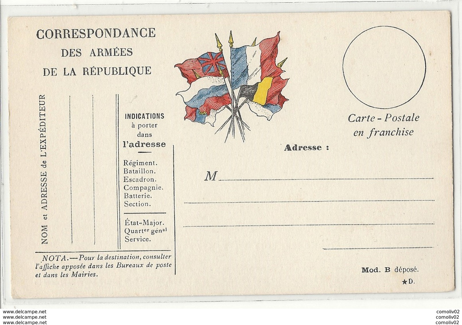 WW1 - CPFM à SIX Drapeaux. 4 Modèles Différents : Abis, *C, *D, M*. SUPERBE - Guerre De 1914-18