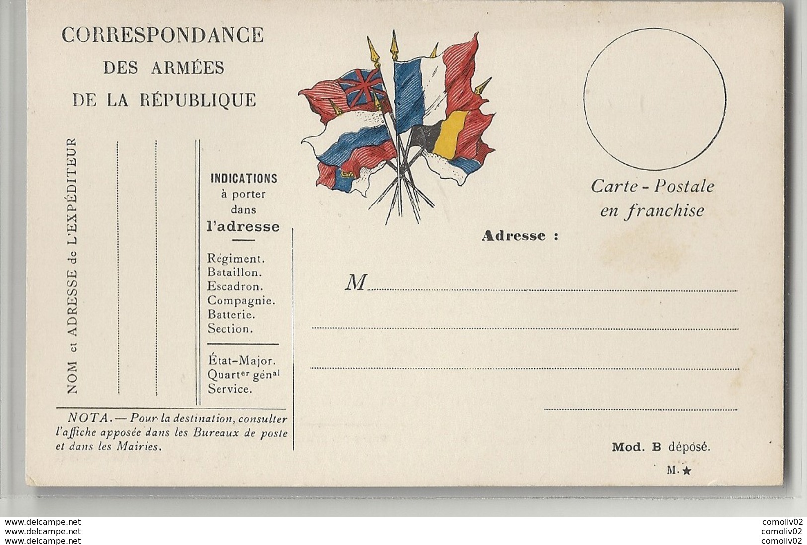 WW1 - CPFM à SIX Drapeaux. 4 Modèles Différents : Abis, *C, *D, M*. SUPERBE - Guerre De 1914-18