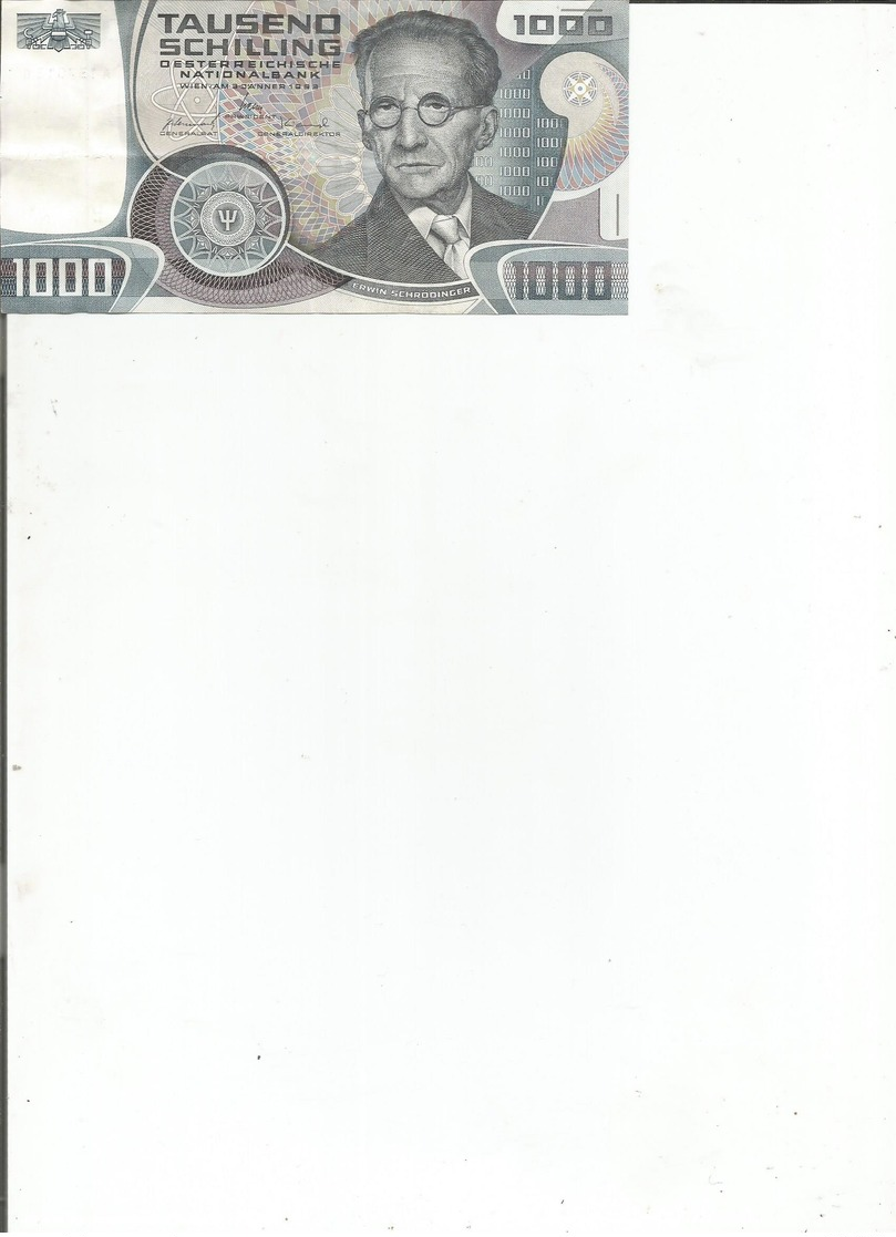 Billet De 1000 Schillings 1989 - Autriche