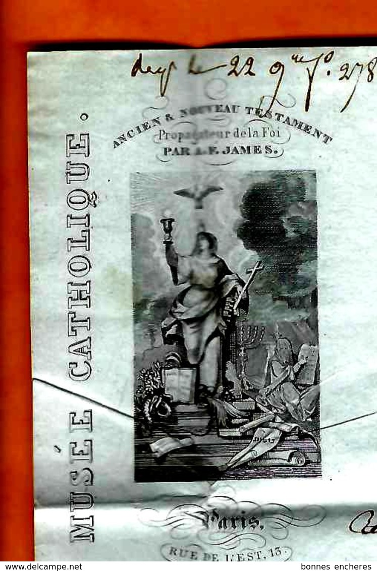 1841 PARIS Avec Entête  LETTRE ENTETE MAILLET DIRECTEUR MUSEE CATHOLIQUE ET EDITEUR => Dumont BANQUIER à Bourges - 1800 – 1899