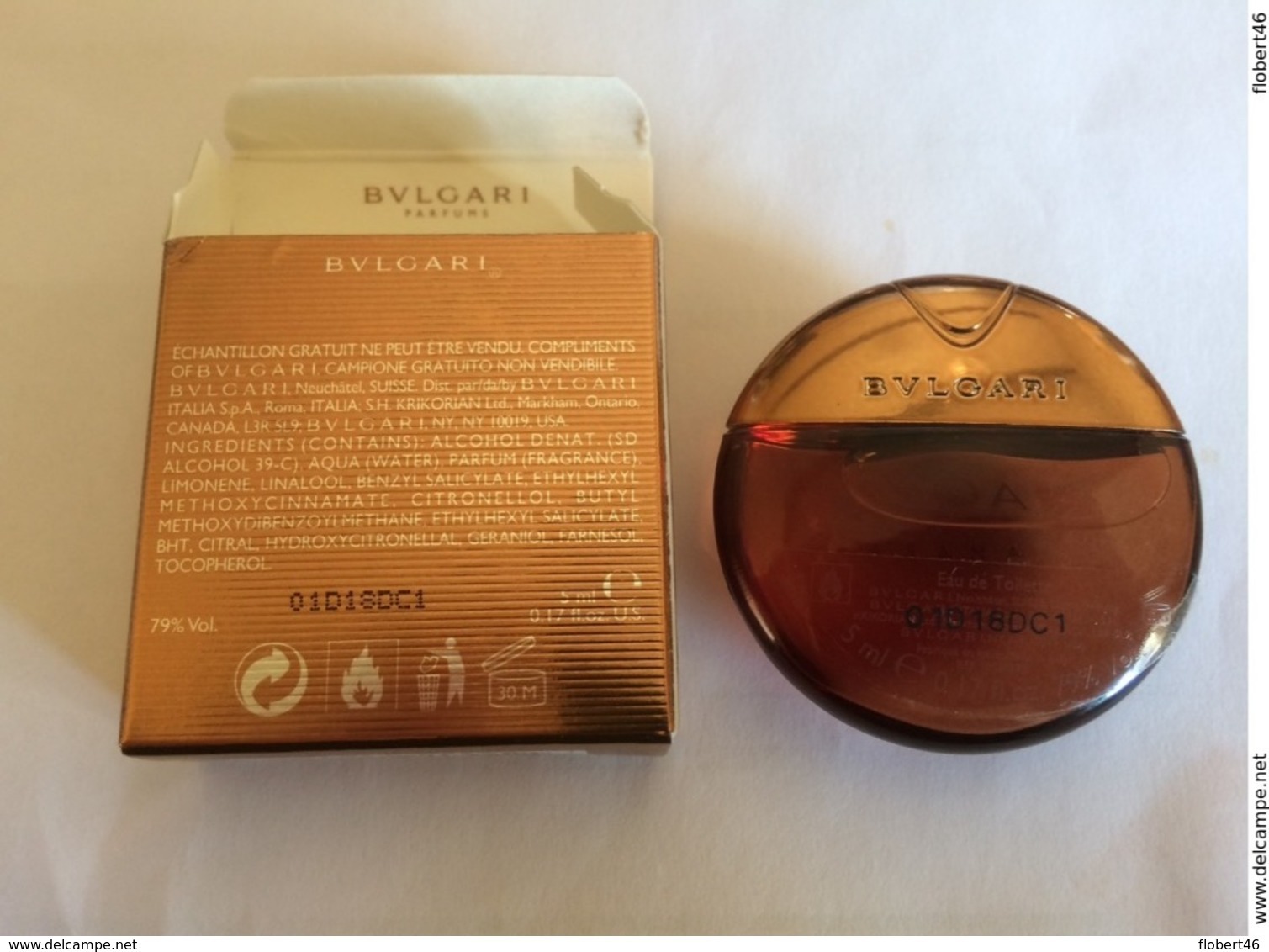 MINIATURE PARFUM HOMME BULGARI/BVLGARI AQVA AMARA 5 ML EAU DE TOILETTE AVEC BOÎTE - Miniatures Hommes (avec Boite)